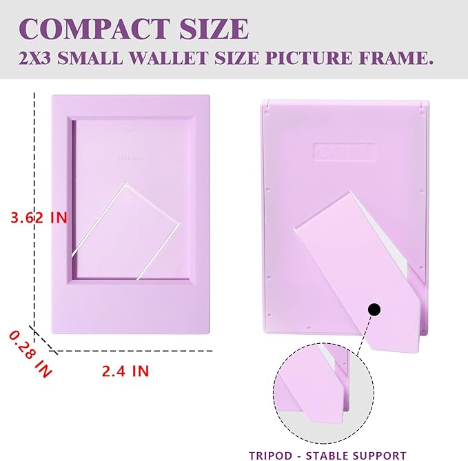 CAIYOULE Mini Photo Frame for Instax Mini 12/11/EVO/SE/8/7+/99 3'' Film-Colorful for Polaroid 2.15x3.4 Picture Frame (5 Pack)
