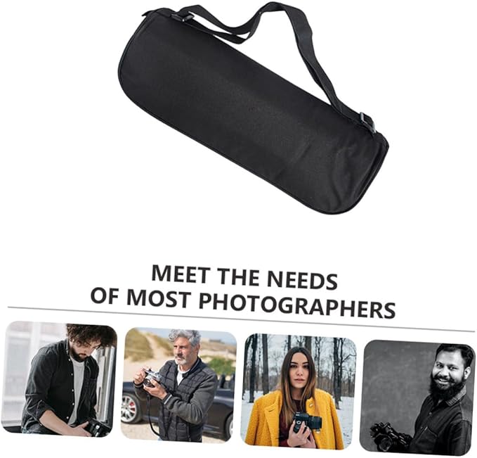 Homoyoyo Tripod Carrying Case and Photography Lighting Bag with Shoulder Strap 40cm Lightweight Portable Padded Organizer for Outdoor Camera Equipment Black