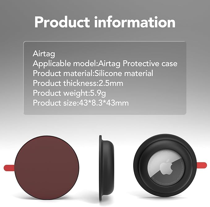 Aimtel Case for Apple AirTag Sticker (Fits 2nd/1st Gen), 4 Pack Air Tags Removable Adhesive Mount, Protective Silicone Holder for Sticking on Tv Remote, Luggage, Laptop, Headphones, Camera, iPad