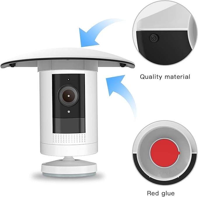 HOLACA Sun Rain Shade Camera Cover for Stick Up Cam, Camera Shield for Resistant UV White