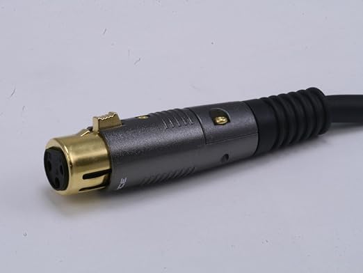 Monoprice XLR Male to XLR Female Cable - 1.5 Feet - Black, 16AWG, Gold Plated Copper Wire Conductors - Premier Series