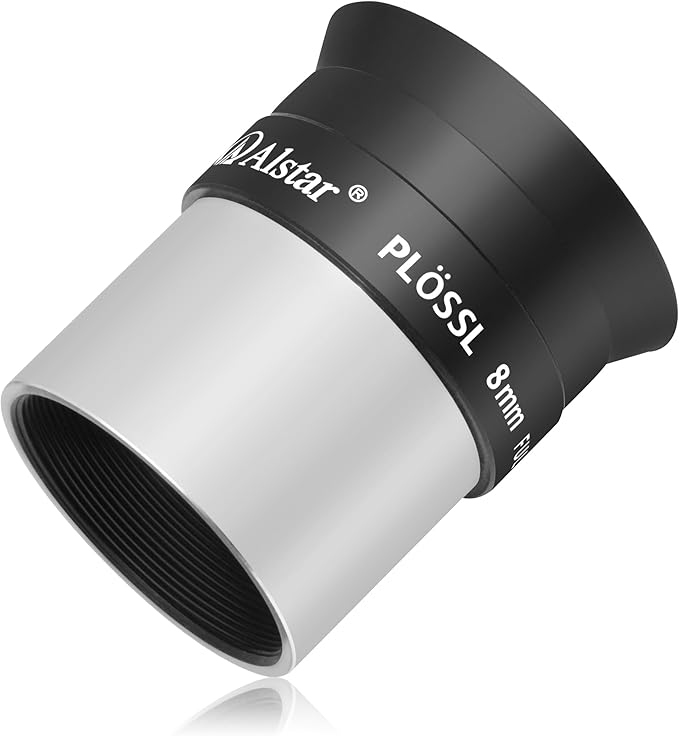 Alstar 1.25 Inch Plossl Telescope Eyepiece - 8mm Fully Multicoated Optical Lens for 1.25inch Astronomic Telescope and Astronomy Filters - 4 Element Plossl Design