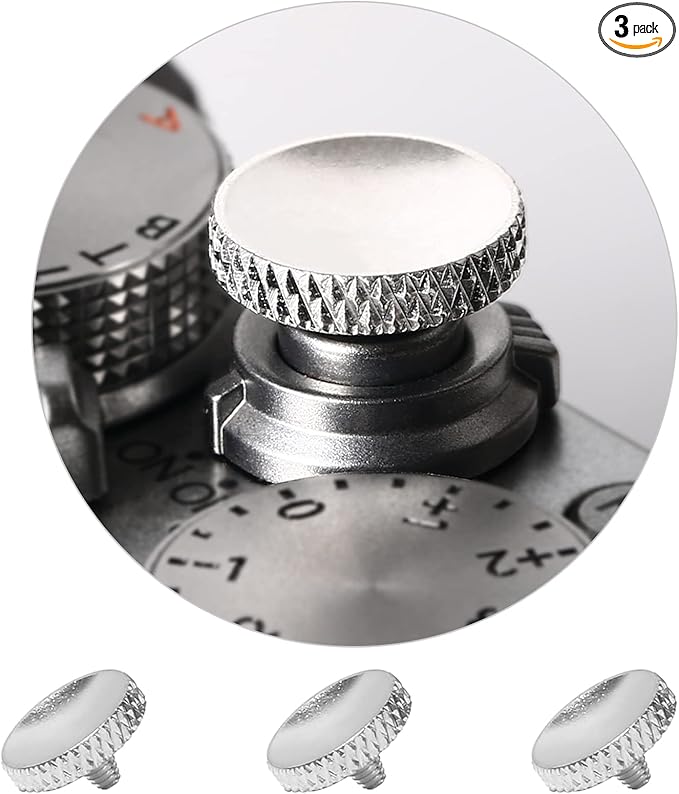 Camera Shutter Button(3 Pack Sliver), Upscale and Delicate Soft Shutter Release Button