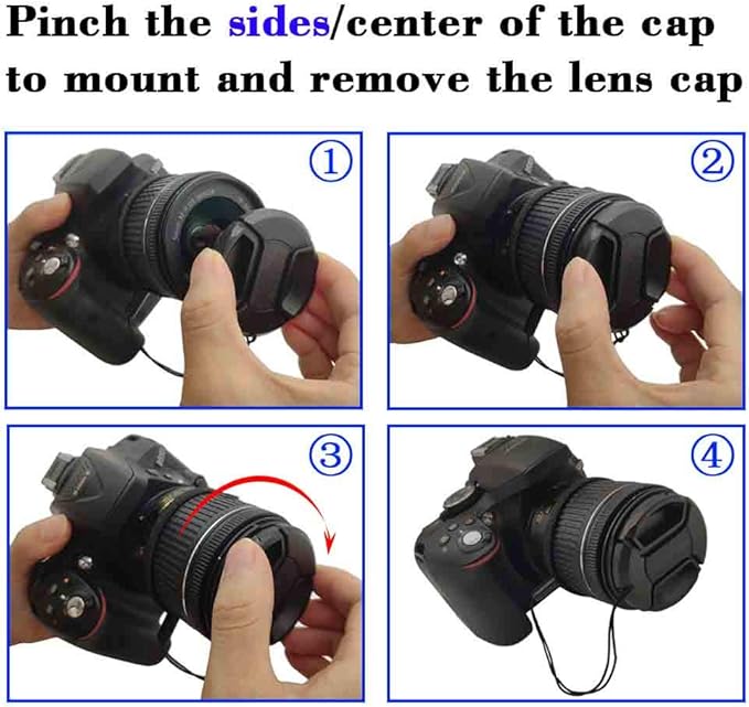 67mm Lens Cap Cover with Leash for AF-S Nikkor 85mm f/1.8G,AF-S 18-140mm f/3.5-5.6G,AF-S 18-300mm f/3.5-6.3G for Nikon D7200 D7100 D7000 D800 D600 D90 D5300,ULBTER Lens Cap & Cover Keeper -2 Pack