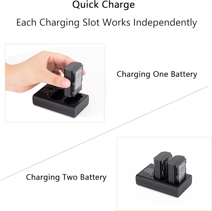 NP-FZ100 Battery Charger, PHOLSY Camera Battery Charger NP-FZ100 Dual USB Charger BC-QZ1 for NP-FZ100 Battery Compatible with Sony Camera a1 a9M2 a9 a7SM3 a7RM4A a7RM4 a7RM3A a7RM3 a7C a7M4 a7M3 a6600
