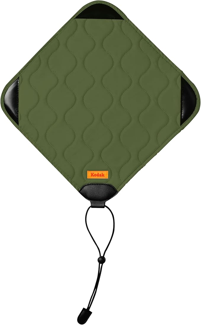 KODAK Camera Wrap Size M 31x31cm - Water-Resistant, Anti-Scratching and Dust-Free Protective Cloth for Mirrorless Camera, Compact Camera, Prime Lens (Olive) [ONE item]