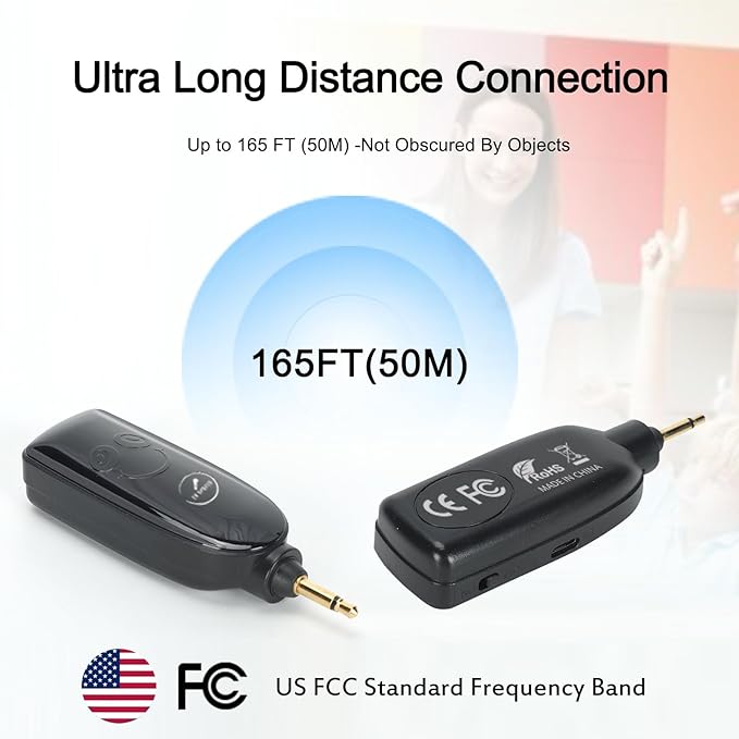 2.4G Wireless Microphone Headset, UHF Wireless Headset Mic and Handheld Mic 2 in 1, 165FT Range, 3.5mm & 6.35mm Jacks, Ideal for Teaching, Fitness, Yoga, PA System, Amplifier, Training (Black)