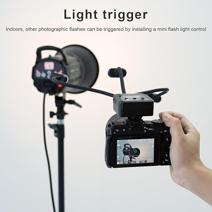 Fomito Triple Head Macro Flash - Universal Hot Shoe, 8-Level Brightness, 9-Stop LED Focus Assist, USB-C Rechargeable (2000mAh) - 17.52inch
