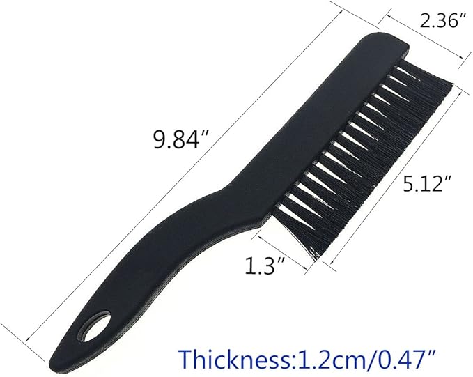 YXQ 9.84inch ESD Brush Cleaning Plastic Handle Anti Static Conductive for PCB Motherboards Fans Keyboards Black