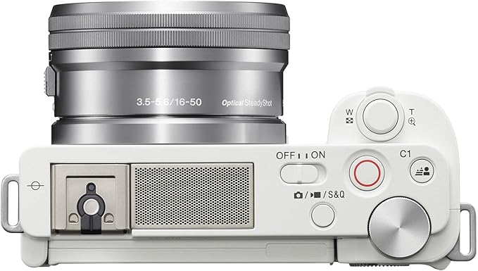 Sony ZV-E10 Mirrorless Alpha APS-C Vlog Camera 2 Lens Kit 16-50mm + 55-210mm ILCZV-E10L/W White Bundle with Deco Gear Case + Filter Set + Wide Angle & Telephoto Lenses + Extra Battery & Accessories