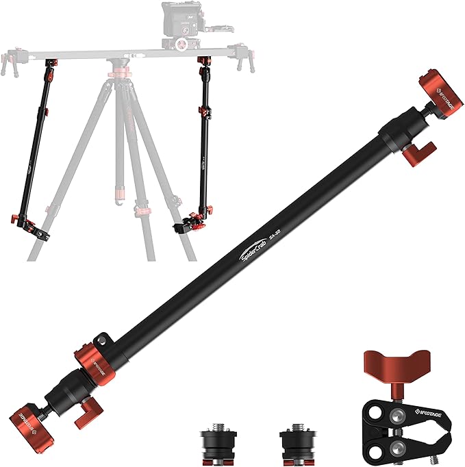 IFOOTAGE Slider Support Arm with Super C Clamp,32inch Large Magic Arm,for Camera Tripod & Monopod,Shark Slider Nano 2,Detachable Structure(One Pcs)