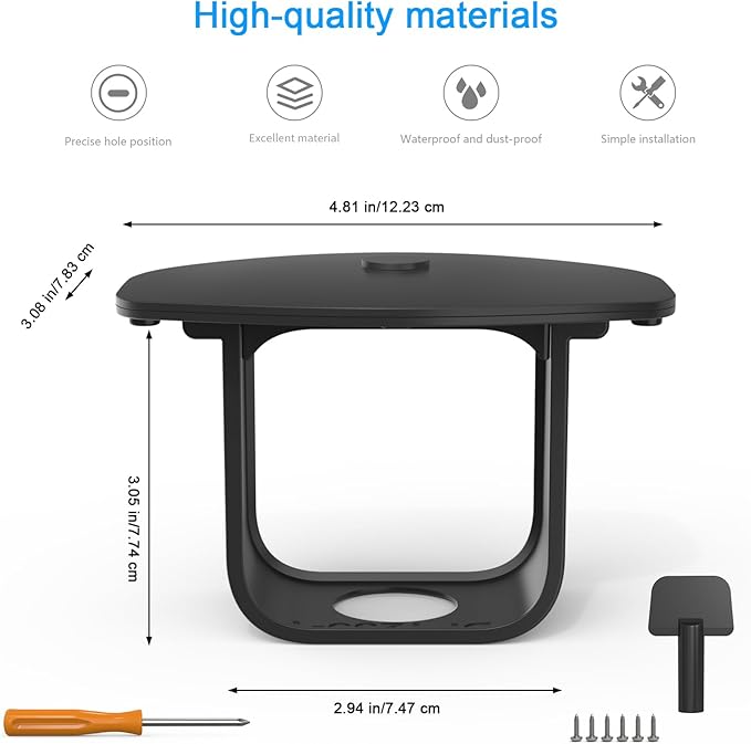 HOLACA Sun Rain Shade Camera Cover for Blink Wired Floodlight Camera (Black)