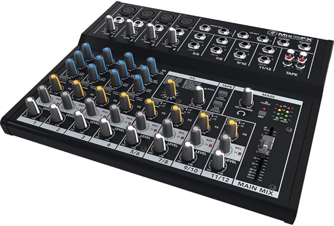 Mackie Mix Series Mix12FX 12-Channel Compact Mixer with Effects, Black