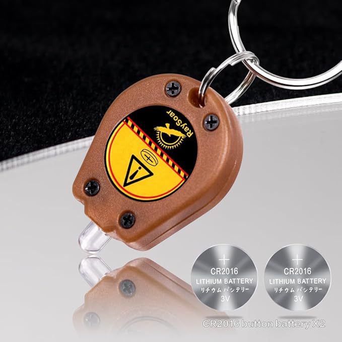 10 Pack Ultra Bright Mini LED Keychain Flashlight, Small Key Ring Flashlight, Portable LED Keychain Light for Outdoor Activities Emergency Light - Brown Shell