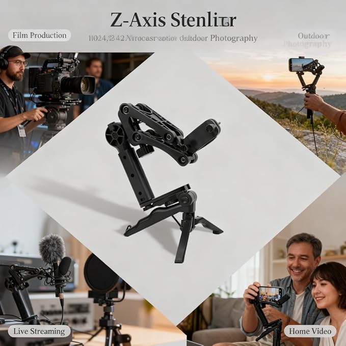 Z - Axis Stabilizer Extension Bracket, Support Frame for Three Axis Stabilizer, Adjustable Shock Absorber - Enhanced Stability, Universal Compatibility, Professional Mobile Filmi