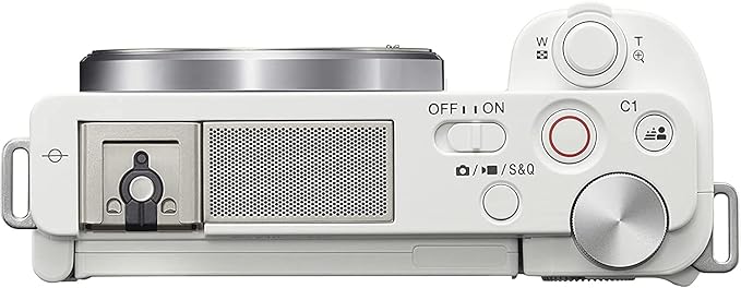 Sony ZV-E10 Mirrorless Alpha APS-C Interchangeable Lens Vlog Camera (Body, White) ILCZV-E10/W | Official Sony USA Partner Model | Bundle with Deco Gear Photography Case + Extra Battery + Software Kit