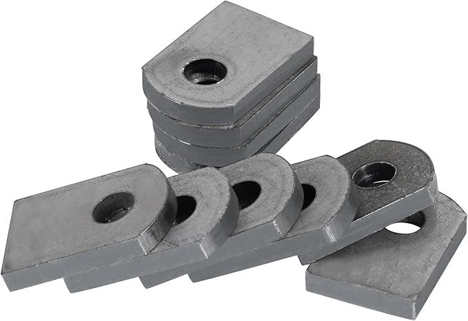 Weld on Tabs, Steel Shock Basic Weld Tab, Universal Weld on Tabs Flat Bottom Mount with a 3/8" Hole.1-1/2" Height, 1" Wide, 3/16" Thick Pack Of 10 Tabs Steel Mounting Bracket OywhC-1