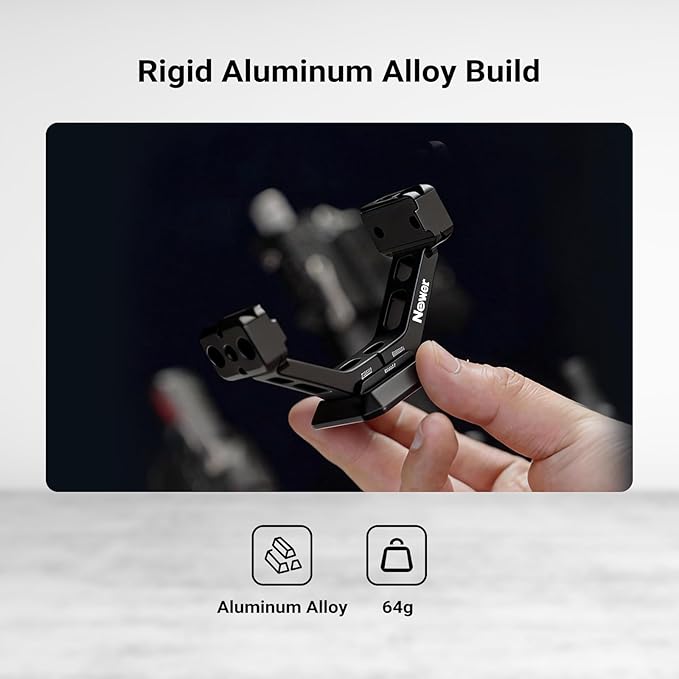 NEEWER Gimbal Mount for RS5/RS4/RS4 Pro/RS3/RS Pro, Arca Type Quick Release Shoulder Rig NATO Rail Camera Stabilizer Adapter Compatible with DJI SmallRig V Mount Battery Accessories, GA031