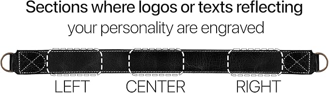 MegaGear Personalized Genuine Leather Camera Strap Custom Engraved DSLR & SLR Shoulder/Neck Strap