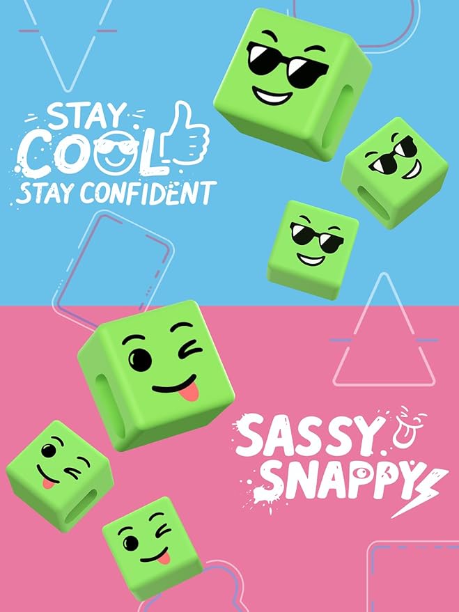 Easter Gifts for Teens Girls Boys Kids Adults Cell Phone Holder with Clip: Dual-Sided Mood Cubes Clips for Gesture Phone Stand Desk Accessory Gadget Birthday Gifts for Men Women Easter Basket Stuffers