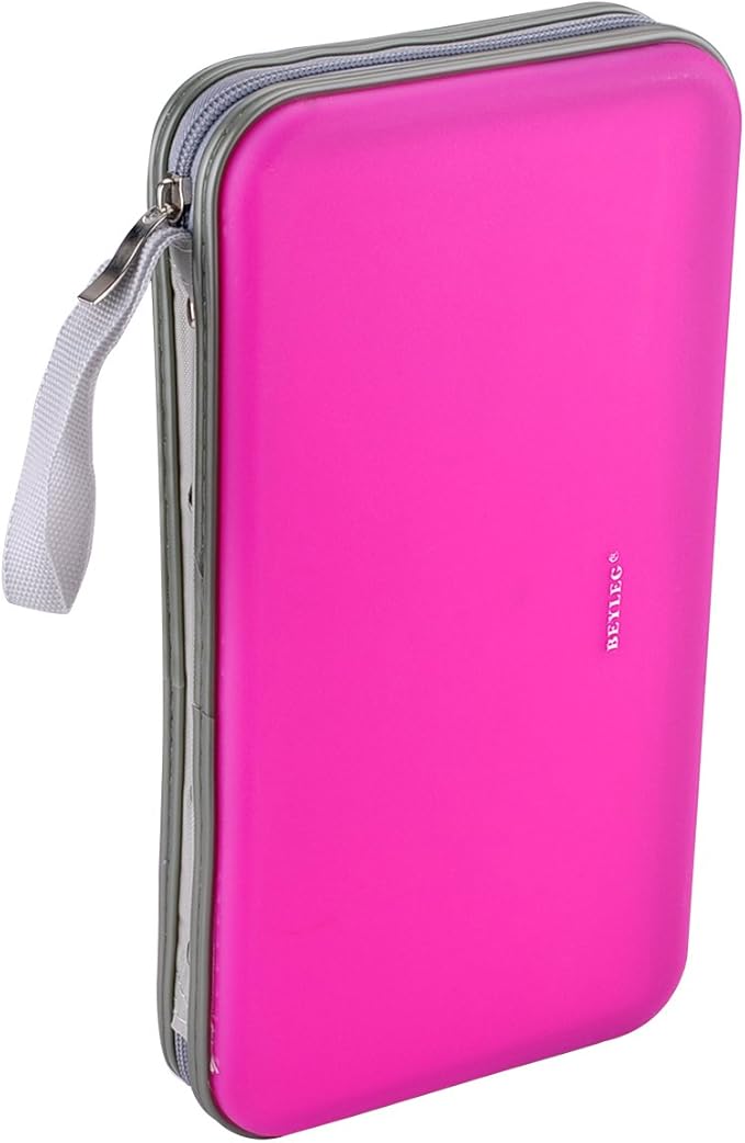 72 Capacity Heavy Duty CD DVD Blu-ray Media Case Storage Holder Organizer Wallet (Peachblow)