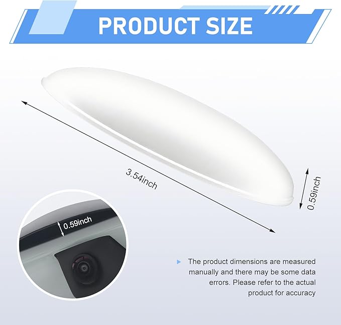 Car Rear View Camera Anti-Rain Cover, Plastic Back Up Camera Shield, Vehicle Reversing Cam Modification Protective Accessory, Universal for Most Cars (White)