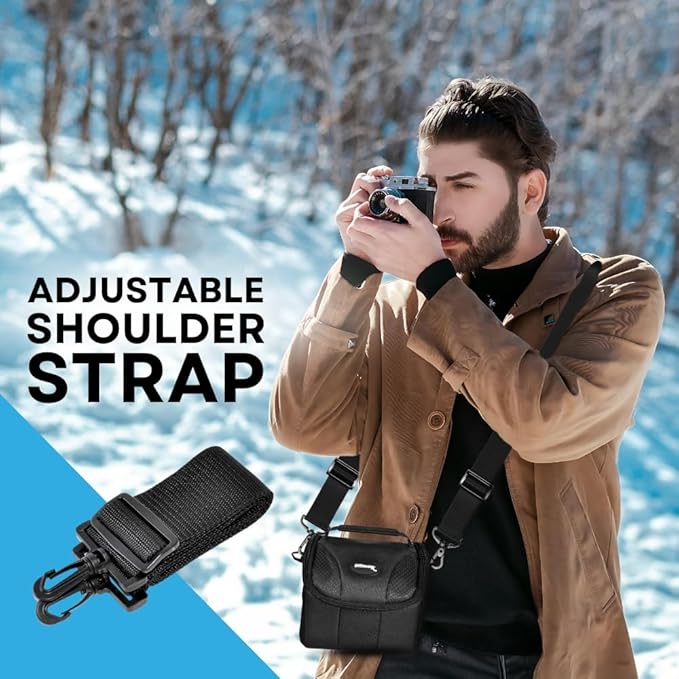 Ultimaxx Small Carrying Case/Gadget Bag for Sony, Nikon, Canon, Olympus, Fuji, Pentax, Panasonic, Samsung,Leica, Kodak & Many More Cameras & Camcorders