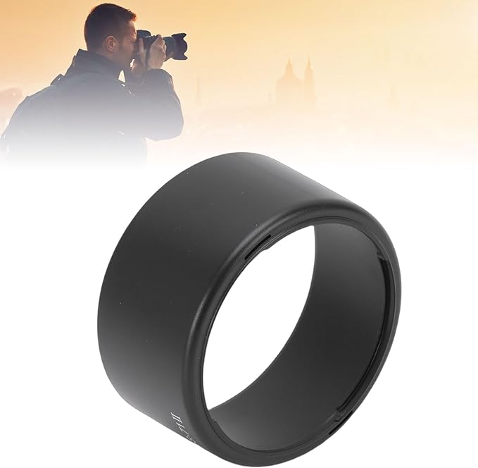 Yunseity Lens Hood for EF 50mm f1.4 USM ES-71II Black ABS Bayonet Mount Shade Compatible with 58mm Filter Protector for 50mm f1.4 Lens