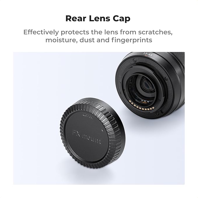 K&F Concept X Mount Body Cap Cover & Rear Lens Cap & Hot Shoe Cover Kit for Fuji Fujifilm X Mount X-Pro2 X-Pro3 X-T2 X-T3 XT4 XT5 X-E4 X-T30 X-E2 X-E2s X-E3 X-E4 X-A10 X-A7 X-A5