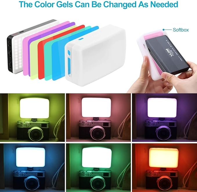 VIJIM VL120 LED Video Light on Camera, Mini Rechargeable 120 LED Photography Lighting Fill Lamp 3200K-6500K Bi-Color Dimmable, CRI95+, Built-in 3100mAh Battery for Nikon Sony DSLR Cameras