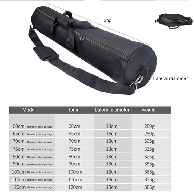 40-120cm Tripod Carrying Case Bag, Waterproof Tripod Travel Carrying Storage with Shoulder Strap Padded & Handle for Light Stands, and Tripod Photography Accessories(55cm)