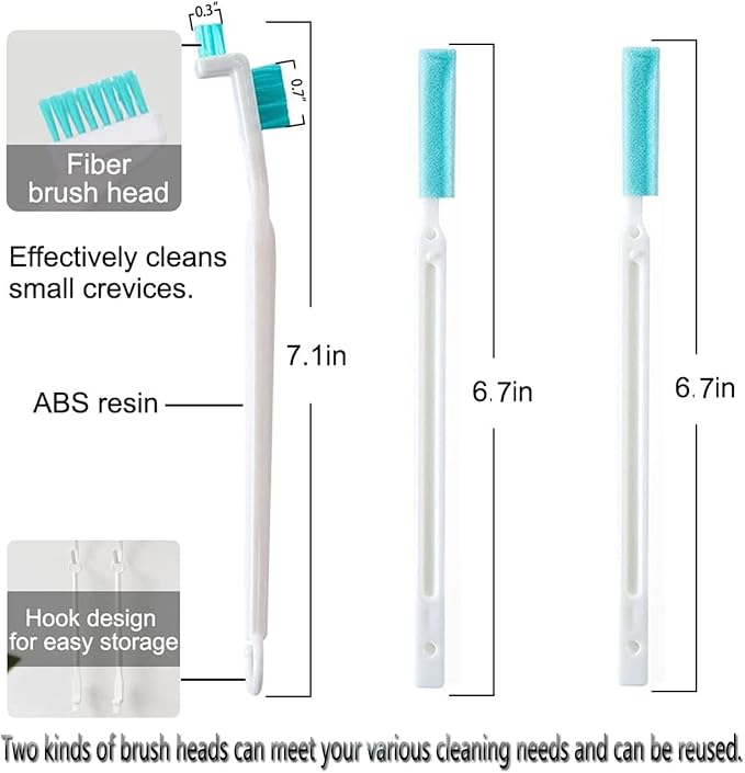 Household Cleaning Brushes,Precision Cleaning Brush Kit/Cleaning Tools, for Corner Stain Dirt Clean Brush,Deep Detail Crevice Cleaner Brush Set,ABS+Non-Woven Cleaning Brush 8Pcs(8)