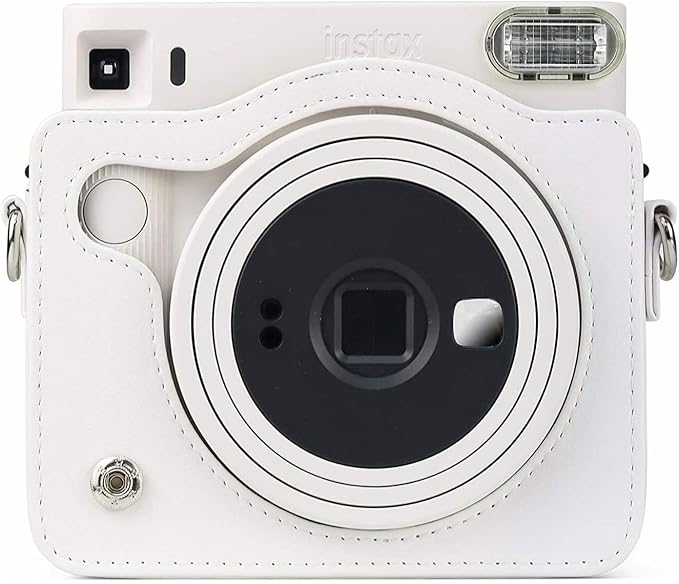 Fujifilm Instax Square Film Twin Pack (40 Exposures) with Case and Storage Box Bundle (White) (4 Items)