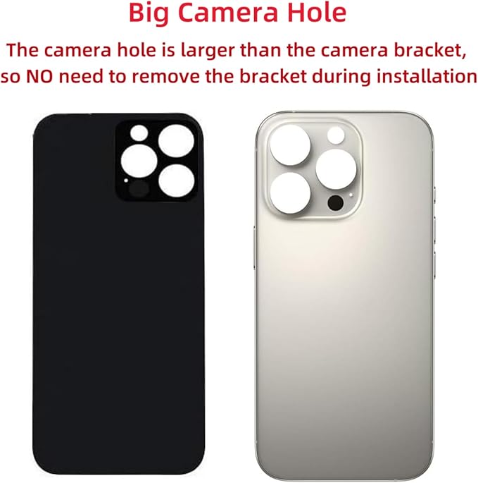 16 Pro Max Back Glass Replacement for iPhone 16 Pro Max Back Cover Glass (Natural Titanium, 6.9 inches) with Pre-Installed Tape +Installation Instruction + Repair Tools (Natural Titanium)