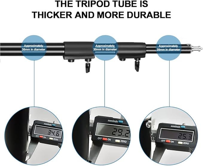 Heavy Duty Aluminum Alloy Photography Video Tripod Light Stands, Tripod Stands for Softboxes, Umbrellas, Reflectors, Lights - Pack of 2, 9.19 Feet/2.8M