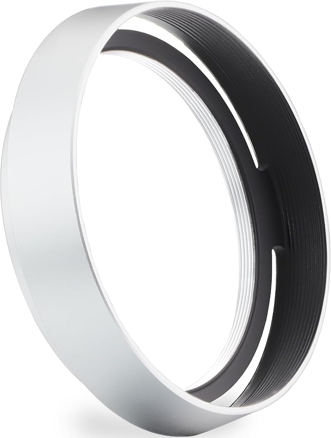 Haoge Metal Lens Hood Shade for Leica Q3 Q3 43 Q2 Q-P QP Q Typ 116 Typ116 Camera Silver LH-LQOS