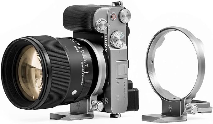 Silence Corner Atoll C-Silver - Rotating Collar for Sony Mirrorless Cameras - Fast Orientation Change Vertical/Horizontal, Easily Change Lenses, Universal Tripod Mounting & Faster Than L-Bracket