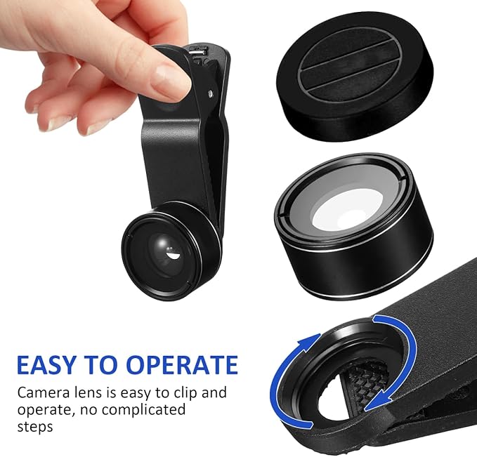 1Set Mobile Phone Lens Camera Lens Kit with Wide Angle Macro Fisheye and More Compatibility for Stunning Photography All Smartphones