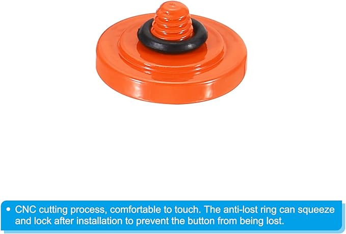 PATIKIL Camera Shutter Button, 2 Pack Soft Shutter Release Button Pure Copper Camera Button Concave Suitable for Nikon for Fujifilm for Leica DSLR/SLR Camera, Orange