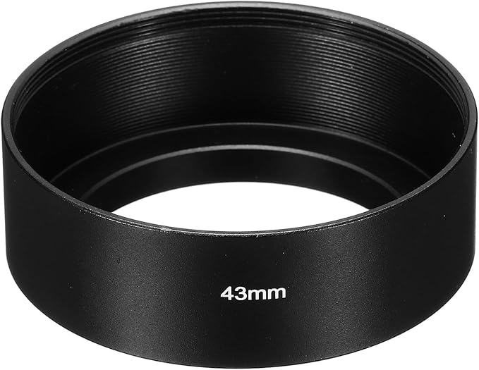 PATIKIL 43mm Lens Hood, Standard Focus Frosted Surface Anti-Reflective Inside Hood for Camera Lens, Black for Nikon, for Fujifilm, for Pentax, for Leica