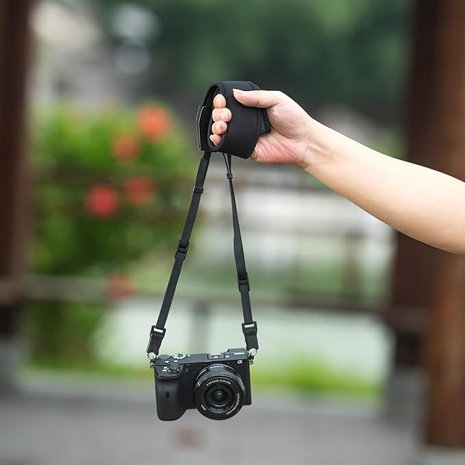 CZSLPE Quick-release camera shoulder strap, safety tether camera neck strap, embossed neoprene shoulder strap, suitable for all cameras.