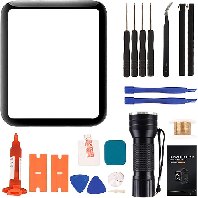 Compatible with Apple Watch Series 4 40mm Screen Replacement - Front LCD Glass Lens Replacement Repair Kit & Watch Glass Repair(No LCD Screen and Touch Digitizer)