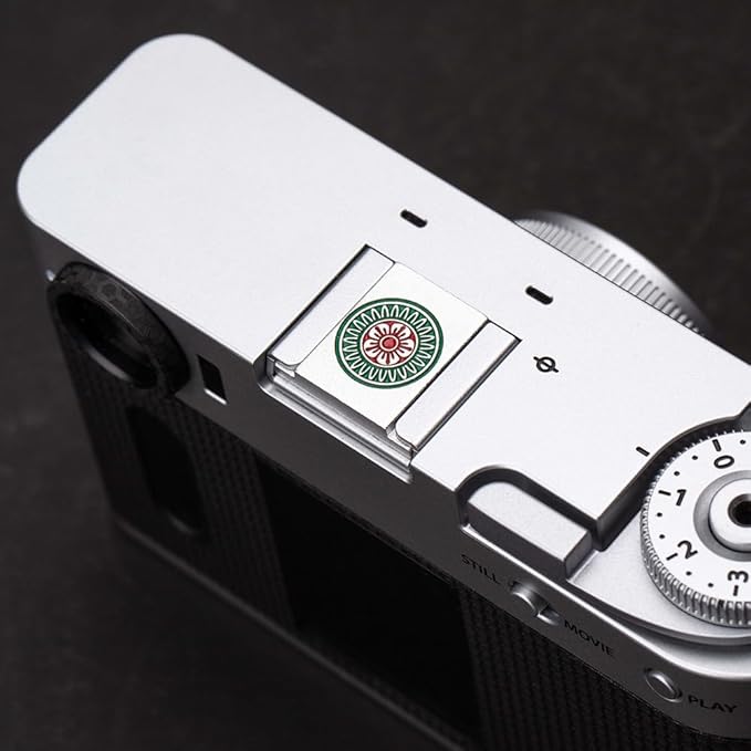Chinese Mahjong Camera Shutter Button and Camera hot Shoe Cover, Suitable for Fuji XE3/XE4/XT100/XT200/XT20/XT30/XT4/XT5/XPRO2/XPRO3/Nikon ZF (Chinese Mahjong hot Shoe Cover)