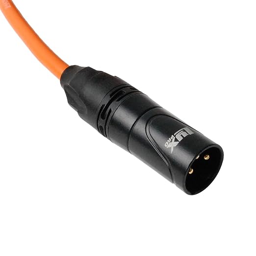 LyxPro 50 Feet XLR Microphone Cable Balanced Male to Female 3 Pin Mic Cord for Powered Speakers Audio Interface Professional Pro Audio Performance and Recording Devices - Orange
