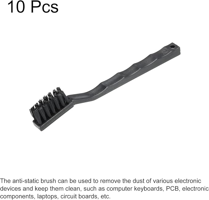 PATIKIL Anti Static ESD Brush Cleaning Keyboard Brush Nylon 10pcs for Computer Keyboard PCB Motherboards Laptop 35x180mm