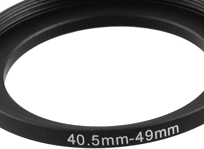 uxcell Filter Ring Step Up Adapter, Metal Camera Lens 40.5mm-49mm Camera Stepping Rings, Aluminum 40.5mm Male 49mm Female Filter Adapter Ring for Camera Lenses Hood, Black