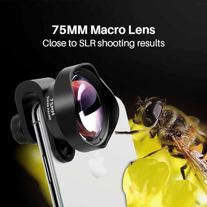 Professional Phone Camera Lens 75mm Macro Lens HD DSLR Effect Clip-on for iPhone 12 11 Pro Max Samsung S20 Plus Huawei Xiaomi