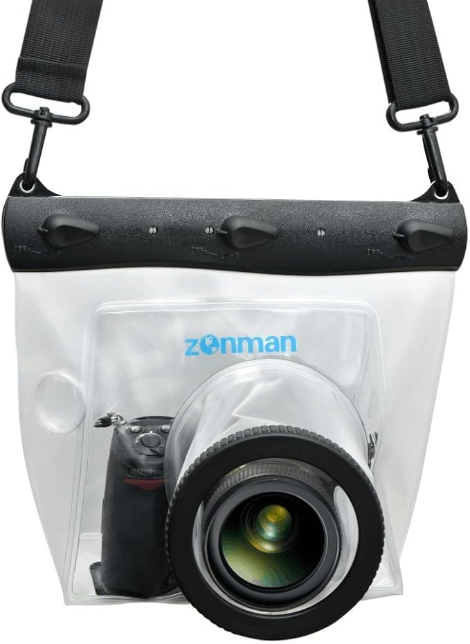 ZONMAN DSLR Camera Univeral Waterproof Underwater Housing Case Pouch Bag for Canon Nikon Sony Pentax Brand Digital SLR Cameras