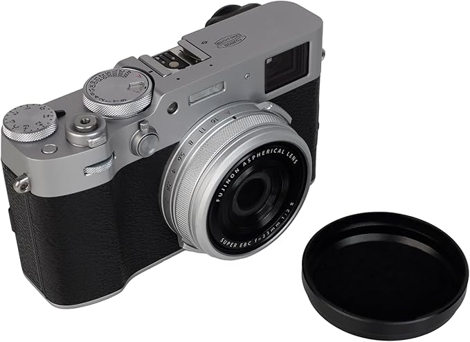Foto&Tech Metal Lens Front Cover Fuji X100V Accessories, Fuji Lens Cap, Fuji X100V Lens Hood, X100V Lens Hood, X100V Lens Hood (Black)