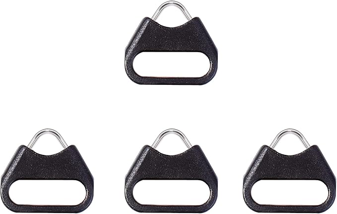 Lug Ring Camera Strap Triangle Split Ring Hook + Plastic Cap for SLR D-SLR Rangefinder Mirrorless Camera W/Round Eyelet 12mm(2 Pair)